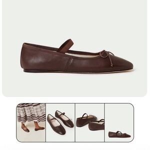 Loeffler Randall Dark Brown Leather Flats